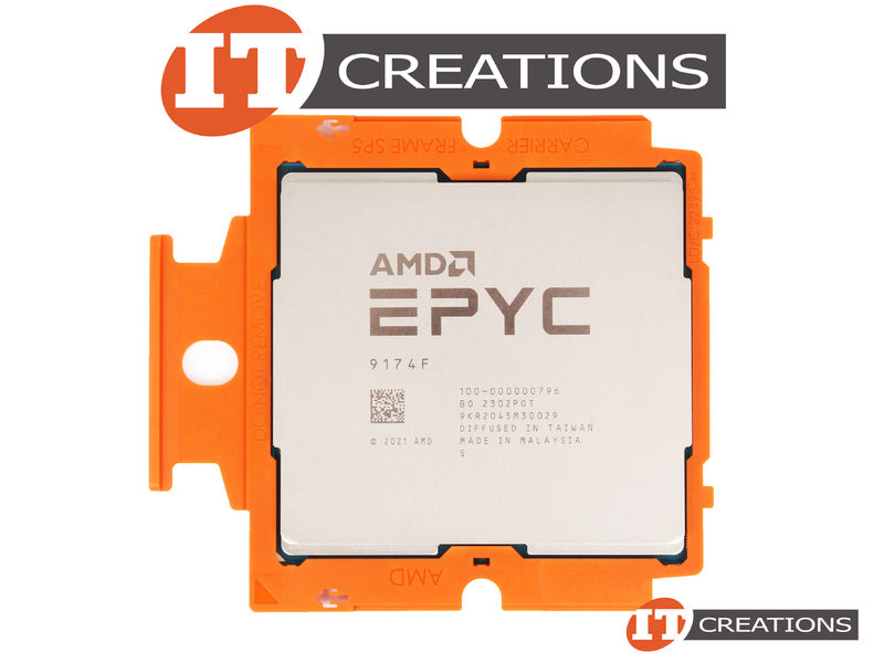 Processeur serveur AMD EPYC 9174F 16 cœurs 4,4 GHz, socket SP5
