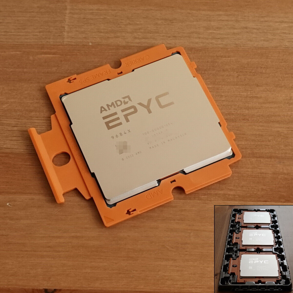 Processeur serveur AMD EPYC 9684X 96 cœurs 2,55 GHz