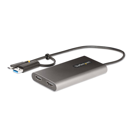 Adaptateur StarTech USB-C/USB-A vers double HDMI 4K avec transfert PD – 30 cm