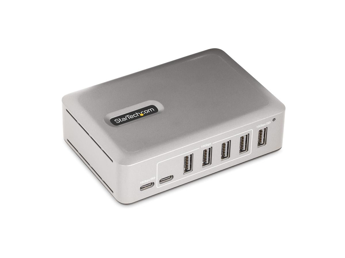 7-PORT USB-C HUB - 5X USB-A + 2X USB-C - SELF-POWERED W/ 65W POWER SUPPLY - USB 3.1 10GBPS - DESKTOP/LAPTOP USB HUB W/ 3FT LOCKING CABLE
