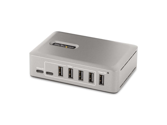 10-Port USB-C Hub - 8x USB-A + 2x USB-C - Self-Powered w/ 65W Power Supply - USB 3.1 10Gbps - Desktop/Laptop USB Hub w/ 3ft Locking Cable