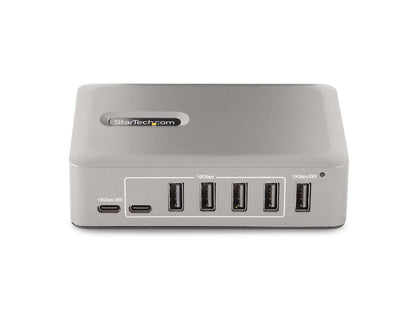 10-Port USB-C Hub - 8x USB-A + 2x USB-C - Self-Powered w/ 65W Power Supply - USB 3.1 10Gbps - Desktop/Laptop USB Hub w/ 3ft Locking Cable