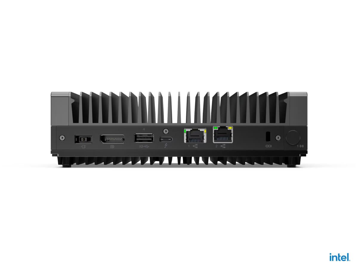 The Lenovo ThinkEdge SE30 is a compact industrial-grade desktop powered by an Intel Core i5-1145G7E vPro processor, offering efficient performance and enterprise-ready manageability. Equipped with 16GB DDR4 RAM and a 256GB PCIe Gen4 SSD, it delivers rapid boot times and reliable multitasking. Its compact Ultra Small Form Factor and multiple connectivity options make it ideal for edge computing, IoT applications, and space-constrained environments.