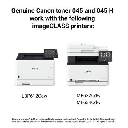 Cartouche de toner cyan haute capacité Canon 045H, 2 200 pages