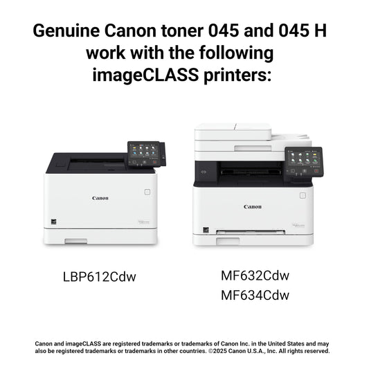 Cartouche de toner cyan haute capacité Canon 045H, 2 200 pages