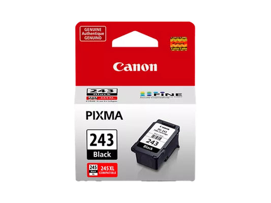 The Canon PG-243 Pigment Black Ink Cartridge delivers reliable black-and-white printing for a wide range of compatible Canon printers. This genuine ink cartridge is ideal for home or office use, providing sharp text and crisp prints with consistent quality throughout its lifespan.