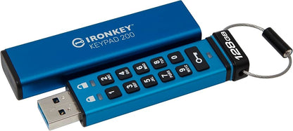 Clé USB 3.2 Kingston IronKey Keypad 200 128 Go cryptée AES-256
