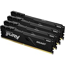 Kit Kingston FURY Beast 128 Go DDR4 3200 MHz CL16 (4 x 32 Go)