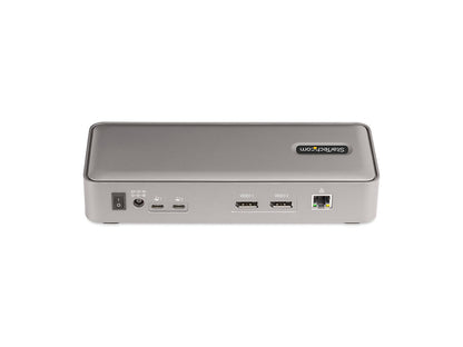 DUAL-LAPTOP USB-C KVM DOCKING STATION, DUAL MONITOR 4K 60HZ DISPLAYPORT DOCK, 5-PORT USB HUB, GBE, 90W/45W PD TO TWO LAPTOPS, DUAL HOST KVM DOCK