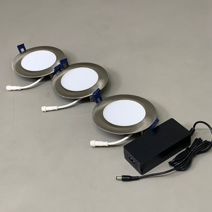 TAMLITE LIGHTING Low Voltage LED Lyra kit w/ Satin Nickel Frame EVKLY330SN24V