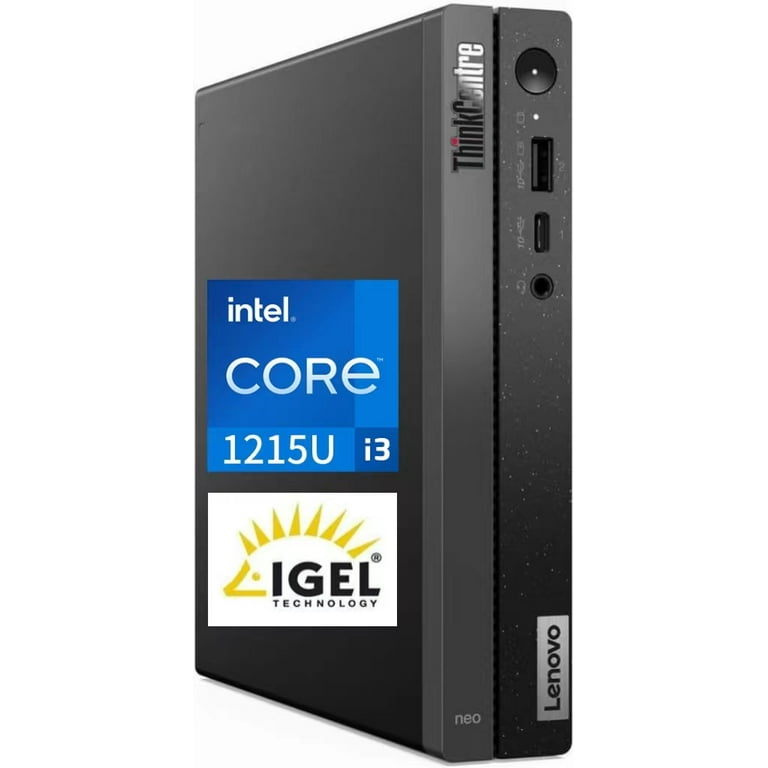 Ordinateur de bureau Lenovo ThinkCentre Neo 50q Gen 4, Core i3-1215U, 8 Go de RAM, SSD 256 Go