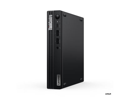 The Lenovo ThinkCentre M75q Gen 5 is a compact yet powerful desktop designed for business users. Equipped with an AMD Ryzen 5 PRO 8500GE processor and 8GB of DDR5 memory running at 5200 MHz, it delivers robust multitasking and office performance. A 256GB PCIe Gen4 SSD ensures fast storage access, while Wi-Fi 6, Bluetooth 5.3, and multiple USB and DisplayPort options provide versatile connectivity.