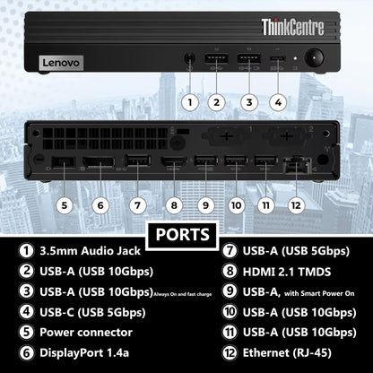 Lenovo ThinkCentre M70q Gen 5 i5-14500T 32GB 1TB SSD Desktop