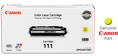 Cartouche de toner jaune Canon CRG-111, rendement de 6 000 pages