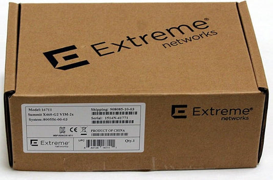 Module d'interface virtuelle Extreme Networks 16711, 2x 10GBASE-X SFP+ pour X460-G2