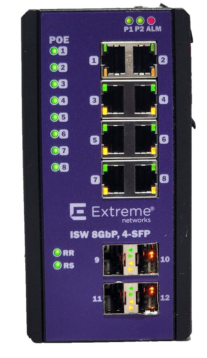 Commutateur Gigabit PoE+ 8 ports Extreme Networks ISW 16804, -40 °C à +75 °C