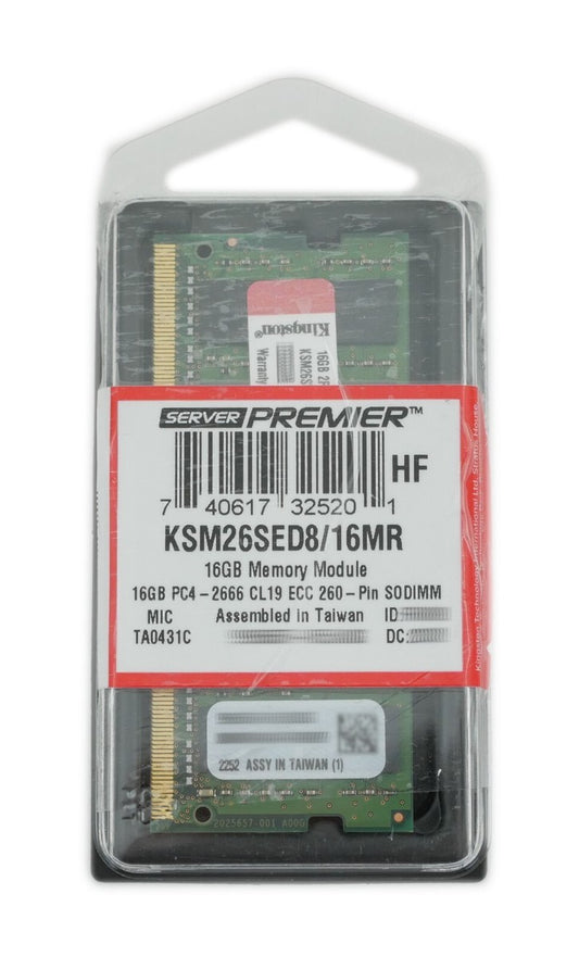 Kingston 16GB DDR4 2666MHz ECC SO-DIMM CL19 (KSM26SED8/16MR)