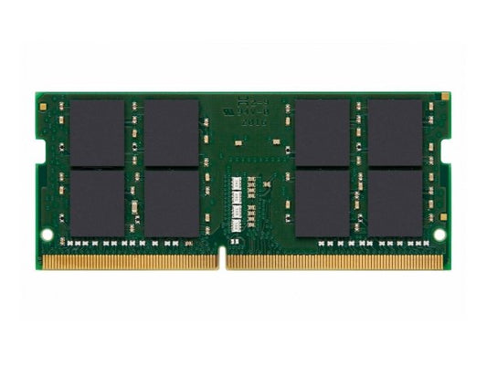 This 16GB Kingston DDR4 SODIMM module delivers 3200MHz performance with CL22 latency, ideal for upgrading laptops or small form factor systems. It operates at 1.2V and features Non-ECC construction for cost-effective, consumer-grade reliability. Engineered in Taiwan, this TAA-compliant module offers dependable memory expansion.