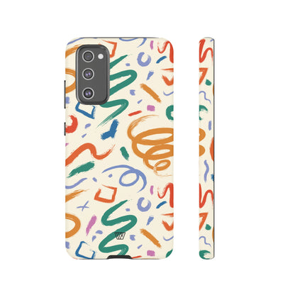 DOODLE BRUSH STROKES | Tough Phone Case