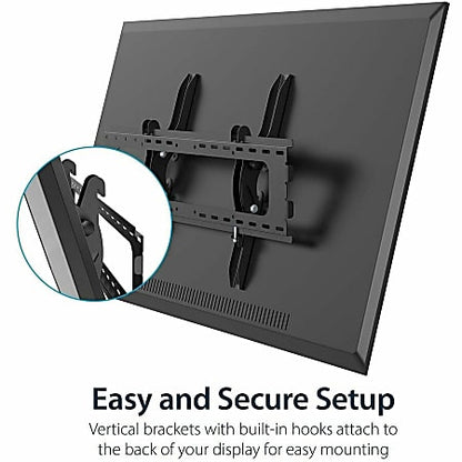Support mural pour téléviseur STARTECH à mouvement complet, 32 à 75 pouces, argent, compatible VESA