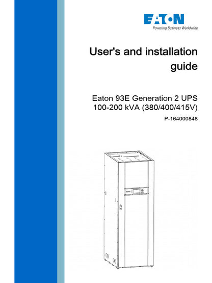 Eaton 93PM 400V 40kW UPS with Internal Batteries & INDGW-X2 Card