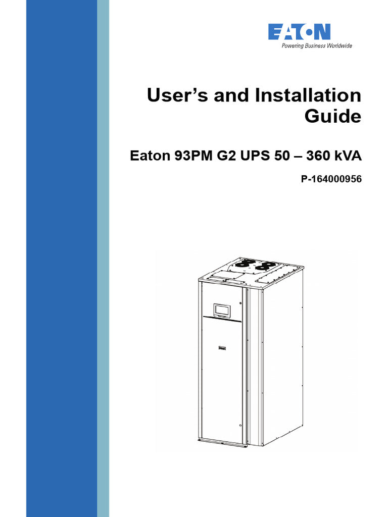 Eaton 93PM 400V 40kW UPS with Internal Batteries & INDGW-X2 Card