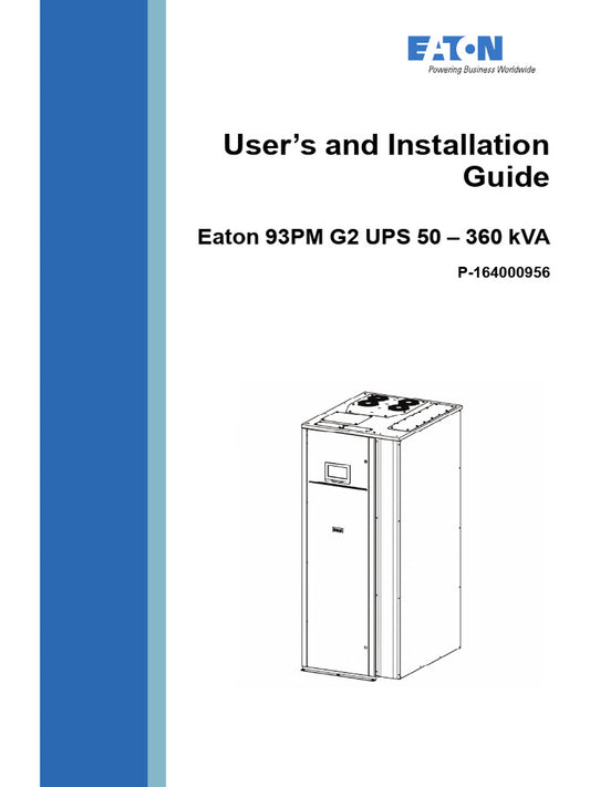 Eaton 93PM 400V 40kW UPS with Internal Batteries & INDGW-X2 Card