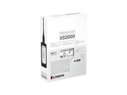 The Kingston XS2000 2TB Portable SSD offers ultrafast data transfer speeds up to 2000MB/s in a compact, lightweight design. With USB 3.2 interface, it delivers high-performance storage in a rugged and portable form factor, ideal for professionals needing fast file backup, transfers, and streaming. TAA compliant and backed by a 5-year limited warranty, it's a reliable choice for high-speed mobile storage needs.