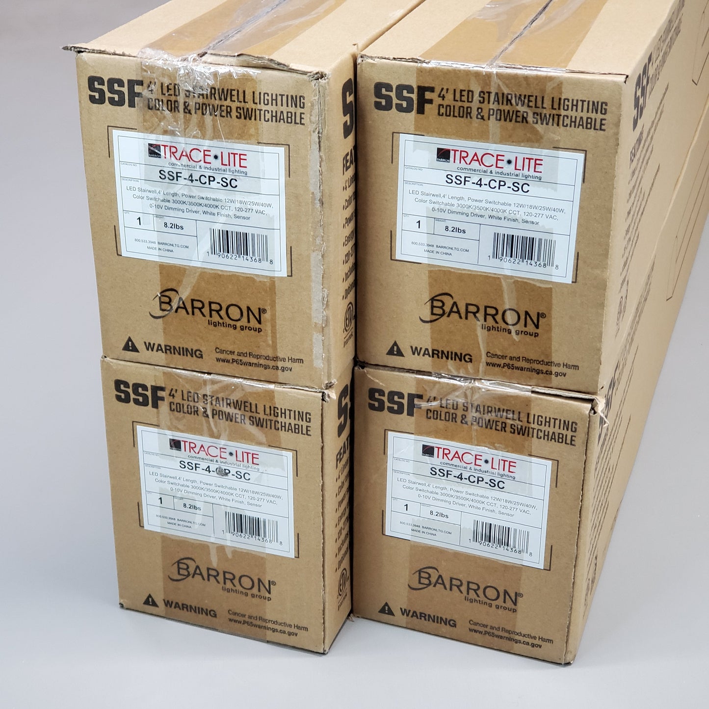 BARRON lighting group (4 PACK) Trace Lite 4' Stairwell Lighting Color & Power Switchable SSF-4-CP-SC
