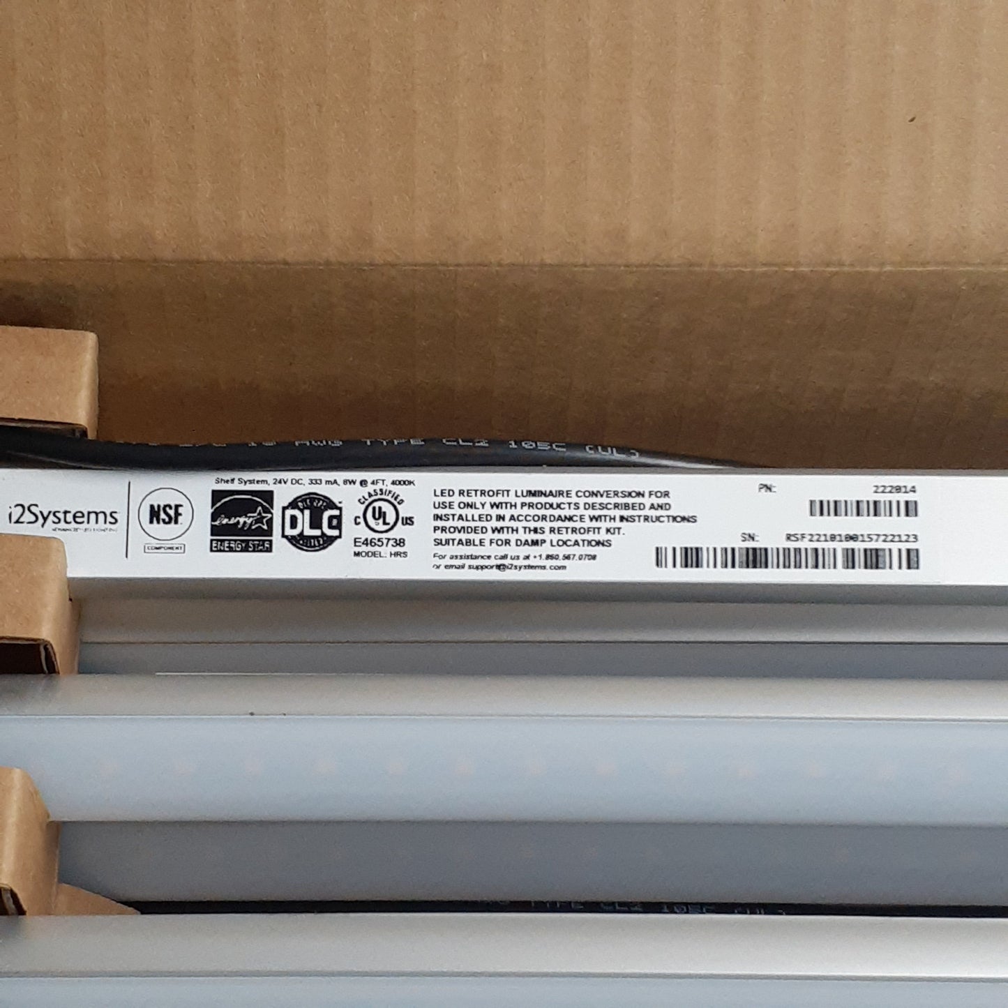 I2SYSTEMS (10 PACK) Indoor LED Linear Lighting System 48” with Wall Mounts E465738 (New)