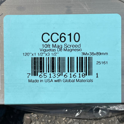 Z@ KRAFT TOOL CO. Magnesium Screed 120”x3-1/2”x1-1/2” CC610