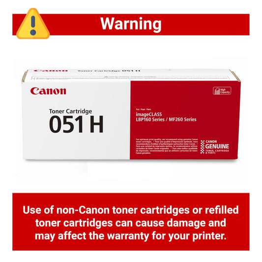 Cartouche de toner noir Canon 051 H - Haute capacité, 4 000 pages