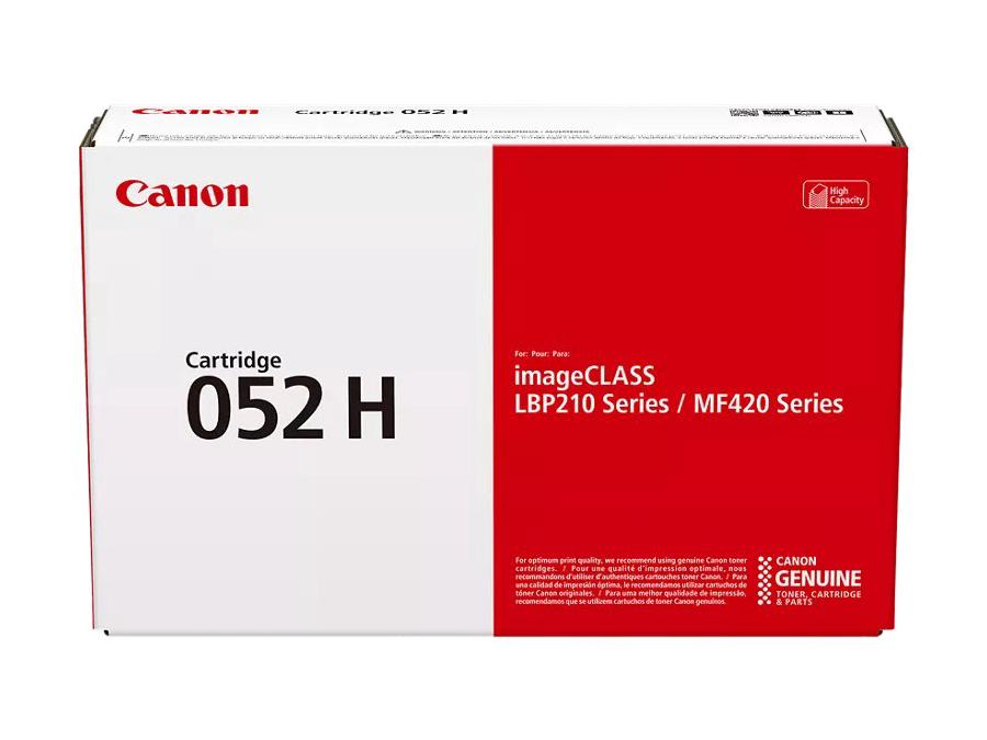 Toner Cartridge - Black - Yields up to 9,200 pages (ISO / IEC Standard) - For use with LBP214dw, LBP215dw, MF424dw, MF426dw, MF429dw. This high-capacity Canon 052 black toner cartridge ensures crisp laser printing with minimal maintenance, offering exceptional page yield and superior print quality for demanding office environments.