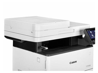 The Canon imageCLASS D1620 is a high-performance monochrome laser multifunction printer engineered for fast-paced offices. This robust device delivers printing, copying, scanning, and sending capabilities at speeds up to 45 ppm, featuring a 600 x 600 dpi resolution. Designed for versatility, it supports multiple media types and offers wireless, Ethernet, and USB connectivity.
