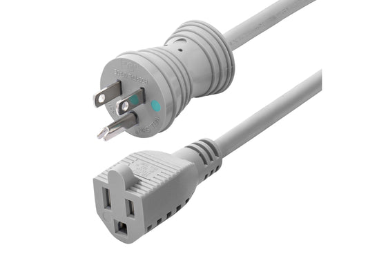 6ft (1.8m) Hospital-Grade Power Extension Cord, Green Dot Medical Power Cable, NEMA 5-15P to NEMA 5-15R, 13A 125V, 16AWG, UL Listed
