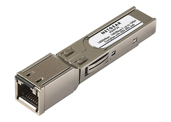NETGEAR ProSAFE AGM734 1000BASE-T SFP RJ45 Module, 1 Gbps, 100m