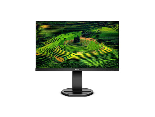 The PHILIPS 241B8QJEB is a 23.8-inch Full HD LCD monitor featuring IPS technology and a 75Hz refresh rate. Designed for productivity and ergonomics, it offers wide color coverage, anti-glare properties, and a versatile range of ports including HDMI, DisplayPort, VGA, and USB. With height, tilt, swivel, and pivot adjustments, this display suits professional workstations and multi-monitor setups.