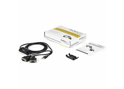 Câble adaptateur StarTech FTDI USB vers série RS232 double port, 1,8 m