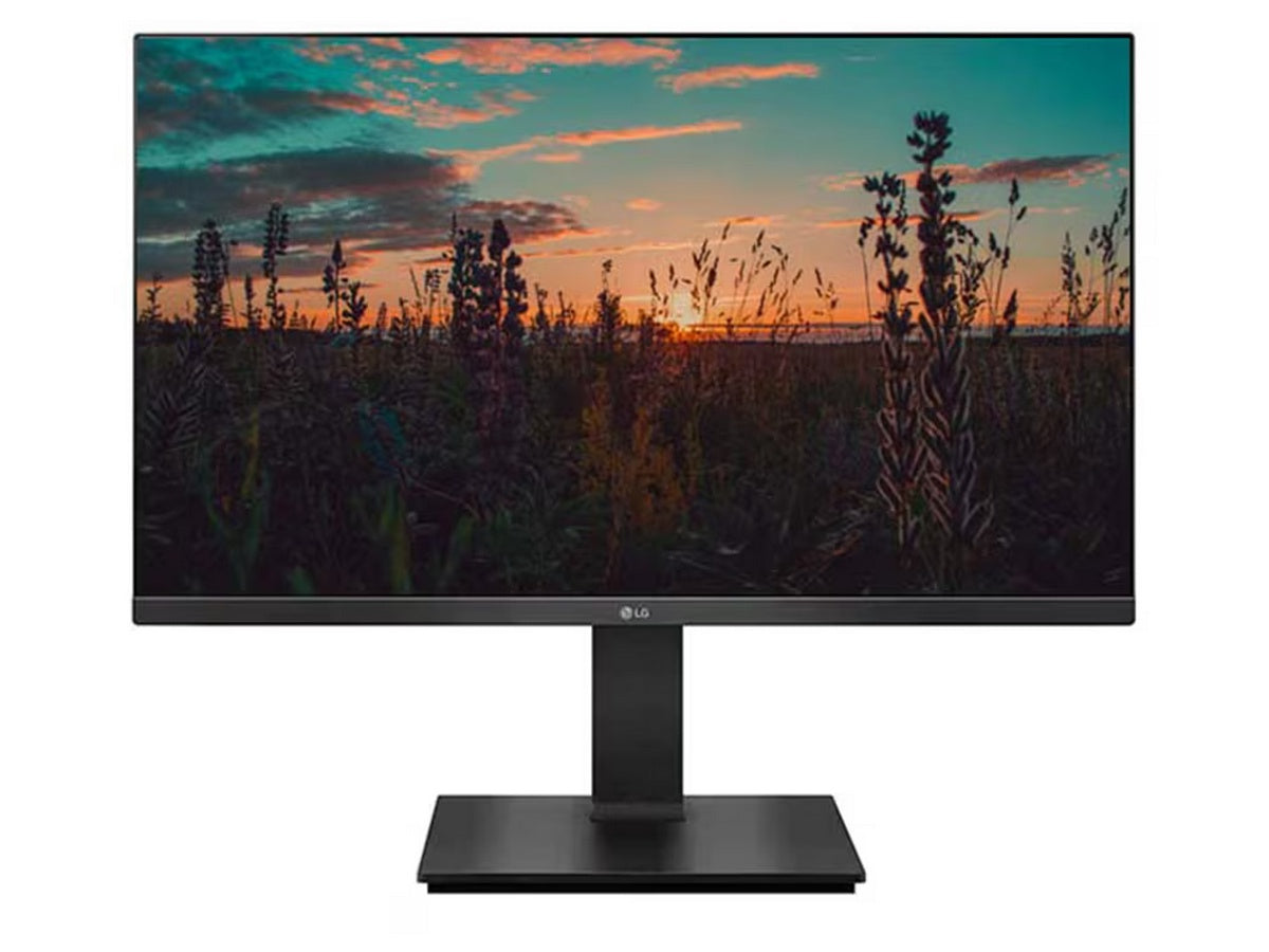 The LG 24BP450Y-I is a 23.8-inch Full HD IPS monitor designed for professional environments, featuring flexible ergonomics and reliable image performance. It includes HDMI and DisplayPort inputs, anti-glare coating, Flicker Safe technology, and advanced display modes for optimized comfort. Compliant with EPEAT Bronze and EPA 8.0 standards, it's an energy-efficient and eco-conscious solution.