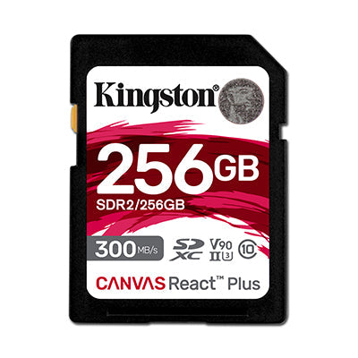 Carte mémoire Kingston Canvas React Plus SDXC UHS-II V90 256 Go