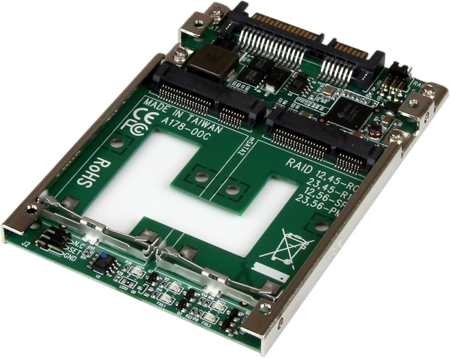 STARTECH Adaptateur double SSD mSATA vers SATA RAID 2,5", modèle 25SAT22MSAT