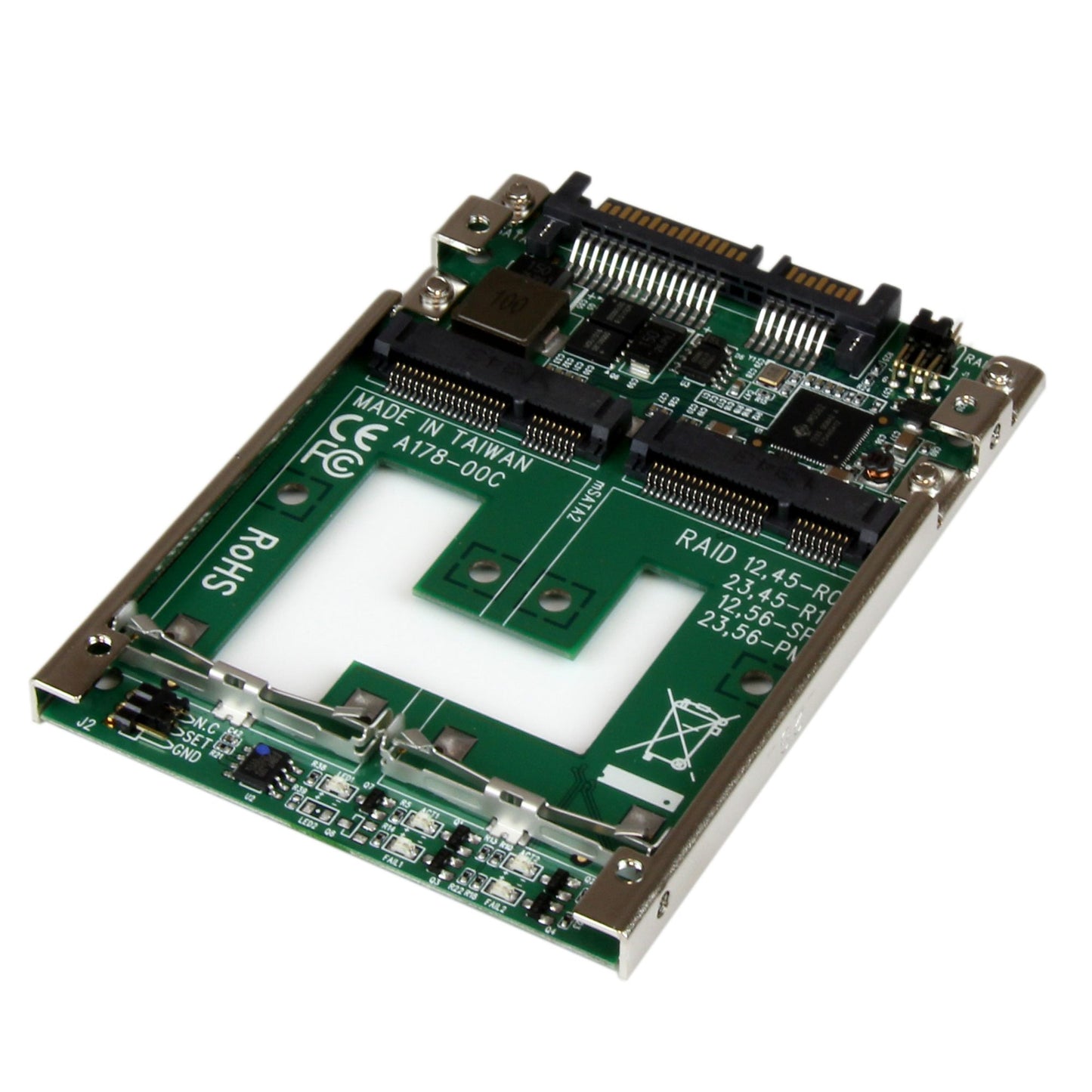 STARTECH Adaptateur double SSD mSATA vers SATA RAID 2,5", modèle 25SAT22MSAT