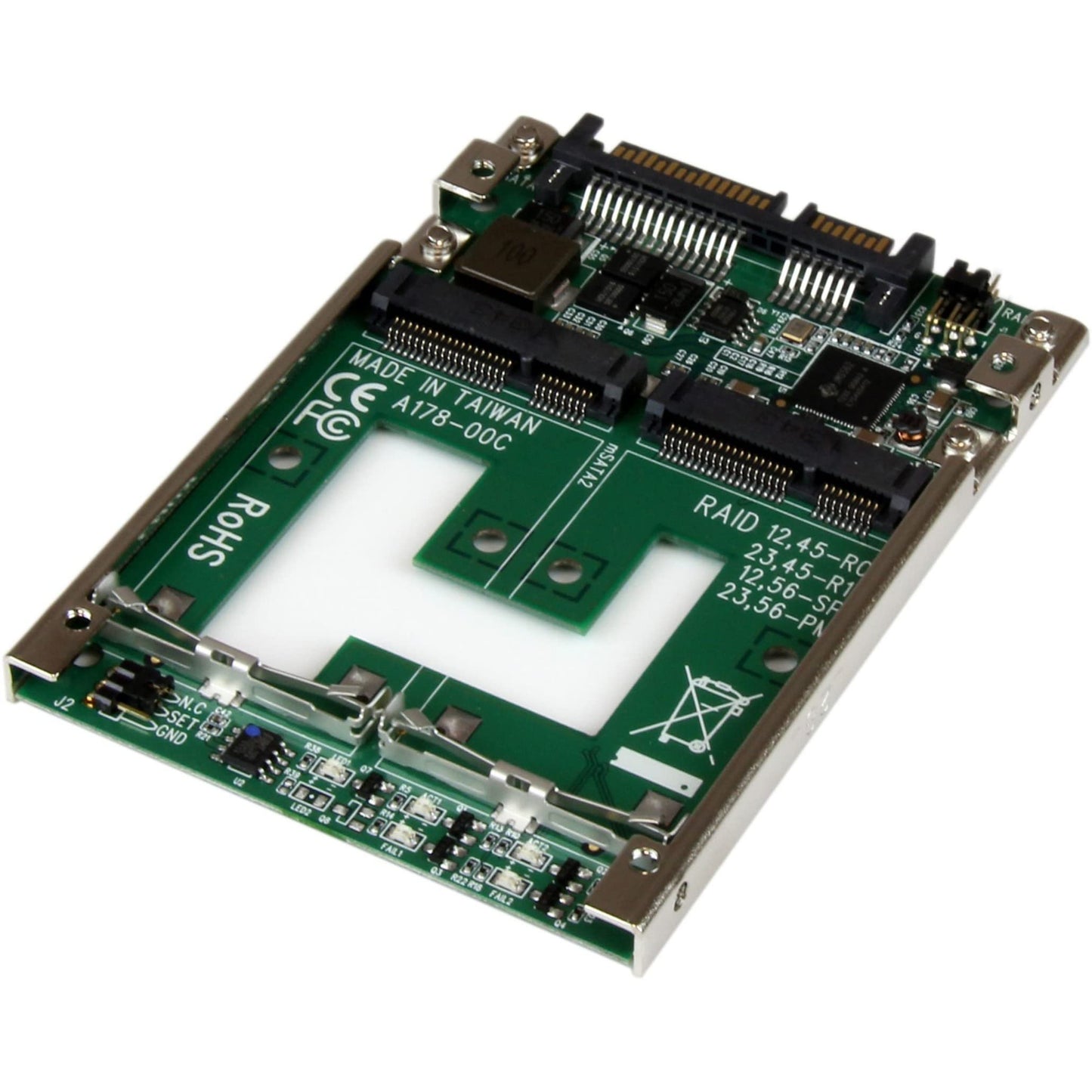 STARTECH Adaptateur double SSD mSATA vers SATA RAID 2,5", modèle 25SAT22MSAT