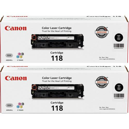 Cartouche de toner noir CANON 118 VP, pack double, 6 800 pages