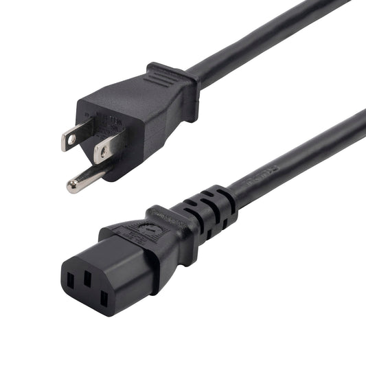 Cordon d'alimentation STARTECH 8 pi NEMA 5-15P vers IEC C13, 13 A 125 V, 16 AWG, homologué UL