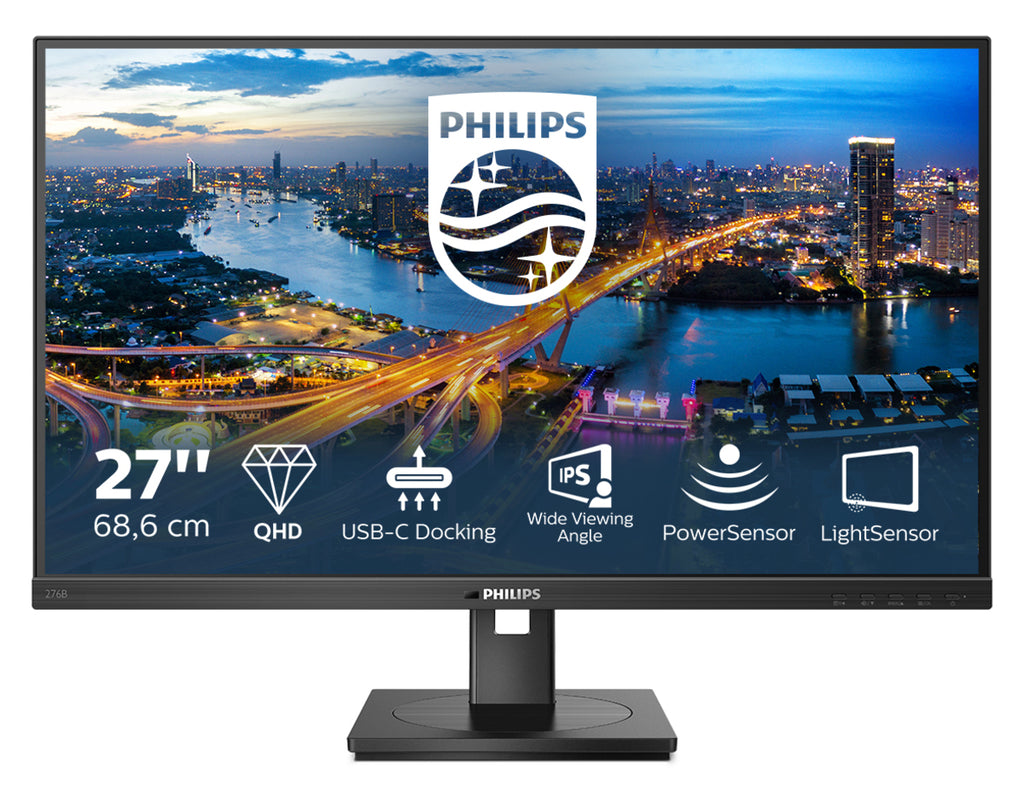 Moniteur LCD QHD PHILIPS 276B1 27 pouces avec USB-C et LAN