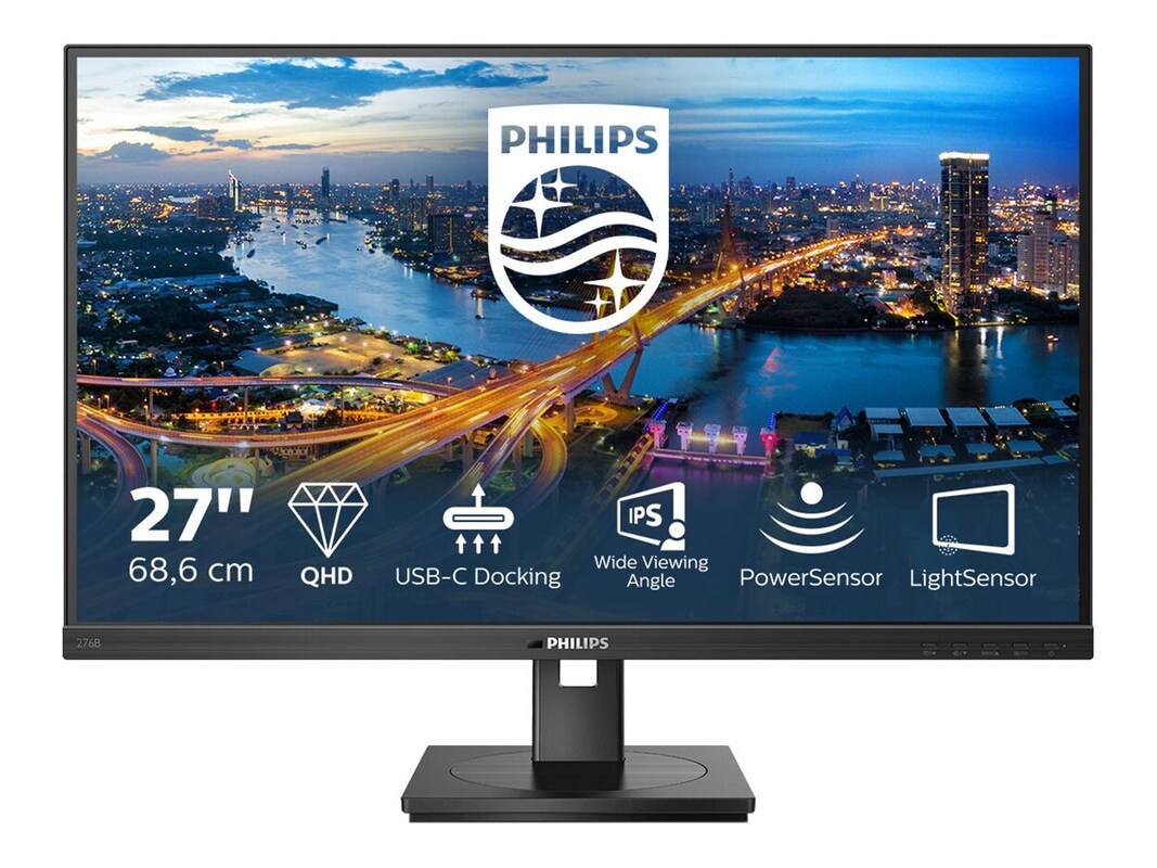 Moniteur LCD QHD PHILIPS 276B1 27 pouces avec USB-C et LAN