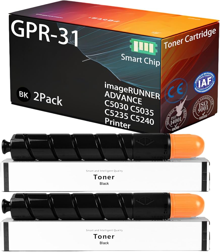 Cartouche de toner noir Canon GPR-31, rendement de 36 000 pages