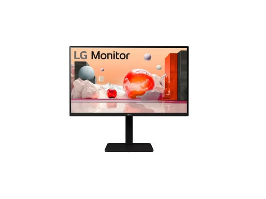 The LG 27BA450-B is a 27-inch Full HD IPS monitor offering excellent visual clarity and ergonomic versatility. Featuring sRGB 99% color accuracy, anti-glare screen, multiple input options (HDMI, DisplayPort, D-Sub), and robust stand adjustments—tilt, height, swivel, and pivot—this monitor is ideal for business and professional settings. Additional features like Flicker Safe, Reader Mode, and TAA compliance make it a reliable choice for extended usage and government applications.