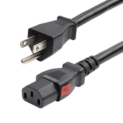 StarTech 12ft Heavy Duty Power Cord NEMA 5-15P to Locking C13, 15A 125V